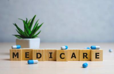 Medicare spelled in blocks