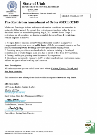 Written Fire order