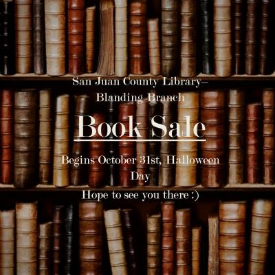 Book Sale at the Blanding Branch begins October 31